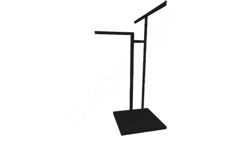 [038295] Appendiabiti con 2 bracci, colore nero opaco Misure: 135X66X45cm