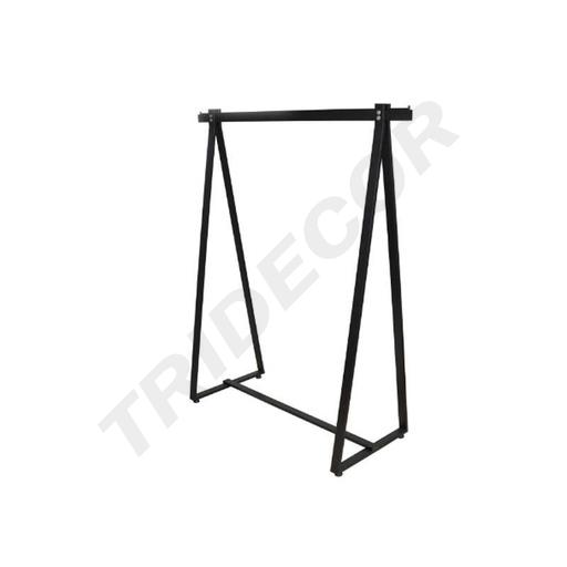 [038303] Triangular Shape Coat Rack Matte Black Color 150X120X48cm