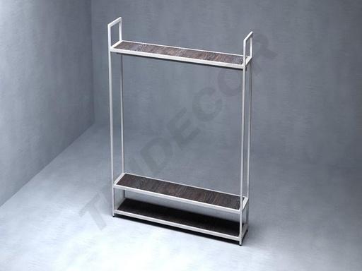 [038298] Perchero con Estantes Color Blanco 179X120X35 Cm