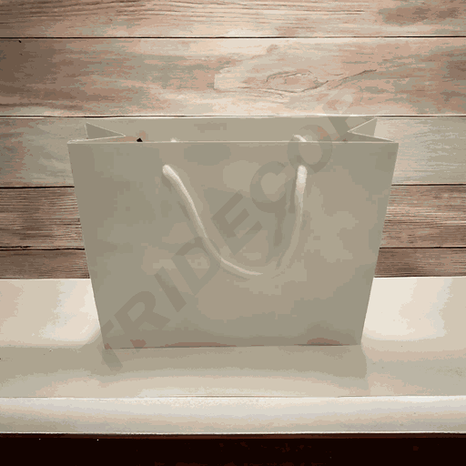 [010992] Bolsas Asa Cordón 35X9X25 Cm Color Blanco 12 Unidades