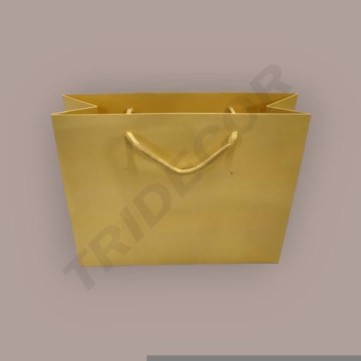 [010990] Bolsas Asa De Cordón 25X9X20Cm Crema 12 Unidades