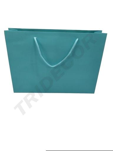 [010996] Borsa di lusso con manico a coulisse 35X9X25cm Blu 12 unità