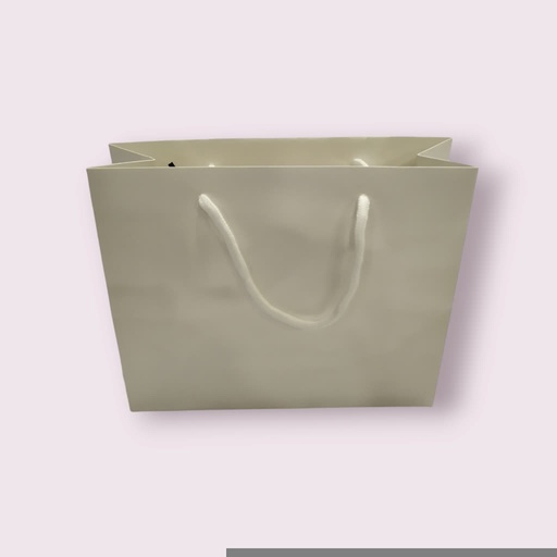 [010997] Bolsa De Lujo Con Cordón 44X14X32Cm Blanca 12 Unidades