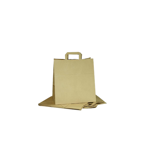 [010328] Bolsa De Papel Con Asa Plana En Color Habana 34X22X32 25 Unidades