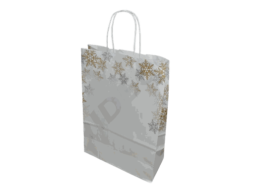 [010930] Bolsa Navidad Blanco 32X41+12cm