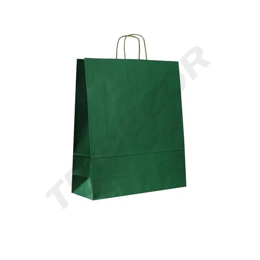 [010045] Sac de hârtie Kraft verde 45X49X12cm 25 de unități