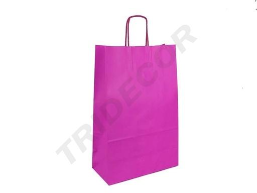 [010776] Borsa di carta di cellulosa viola 41X32X12 CM 25 unità