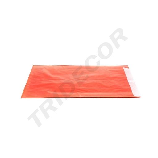 [010736] Roter Zellulosepapierumschlag 18+4X29cm 50 Stück