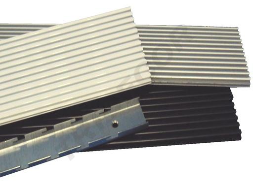 [045210] White Narrow Slotted Aluminum Slats 300X16 cm