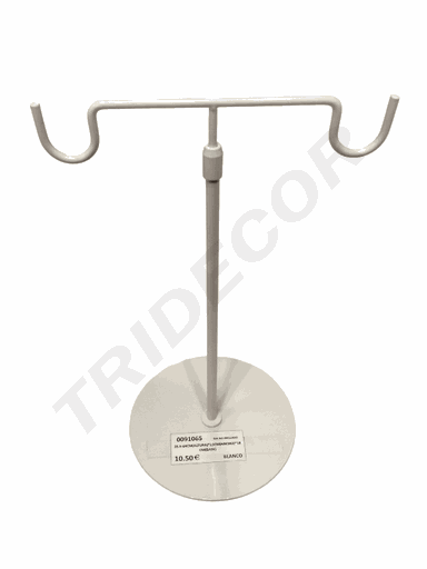 [0091065] Display de gancho duplo Simetria Branco 35,5 64cm(Altura)x23cm(Largura)x18cm(Base)