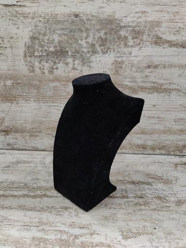 [009707] Expositor De Collar Terciopelo Negro 22x15x8,5cm