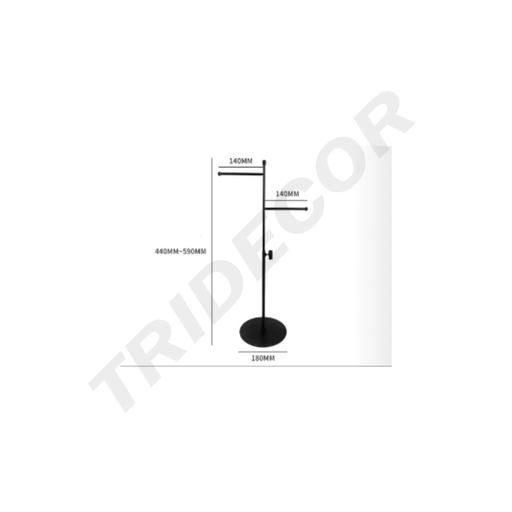 [0091052] Afișaj dublu asimetric negru 44 59 cm (înălțime) x 28 cm ( lățime) x 18 cm (bază)