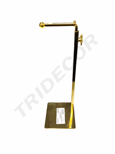 [0091060] Expositor dourado simples 38 69 cm (altura) x 8,5 cm (largura) x 13 x 13 cm (base)