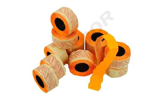 [014038] Rouleau d'étiquettes orange 26X16mm 12/Rouleau