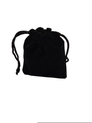 [009701] Black Velvet Bag with Drawstring 7X9cm 50U/Pack