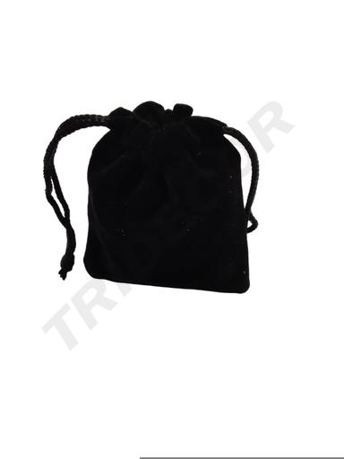 [009701] Bolsas Cierre Cordón En Terciopelo Negro 7X9 Cm, 50Und