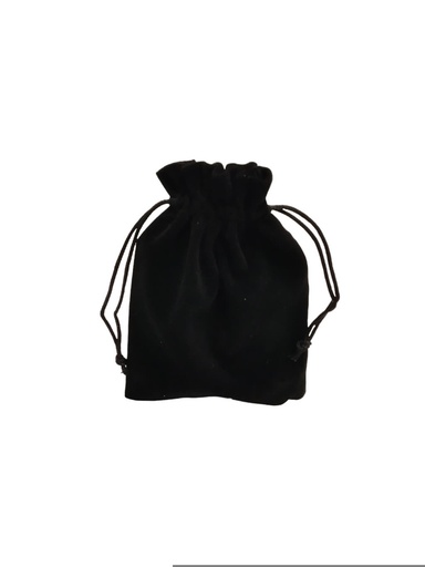 [009423] Black Velvet Bag with Drawstring 12X17cm 20U/Pack