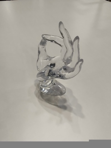 [009027] Translucent Hand Shaped Ring Acrylic