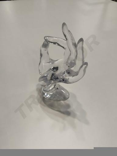 [009027] Translucent Hand Shaped Ring Acrylic