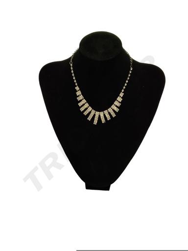 [009040] Large Black Velvet Necklace Display