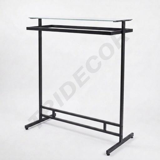 [038225] Porte-manteau noir rectangulaire double face avec cristal