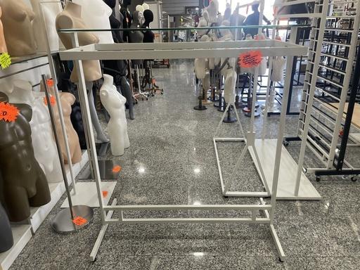 [038005] Appendiabiti bianco rettangolare a doppia faccia con cristallo