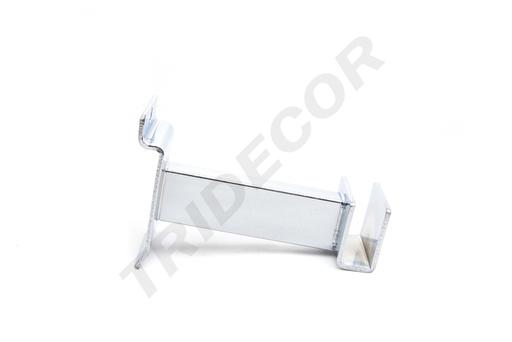 [002062] 电镀卡槽板扁管托 Soporte de barra para panel de lamas 10 cm 50/caja