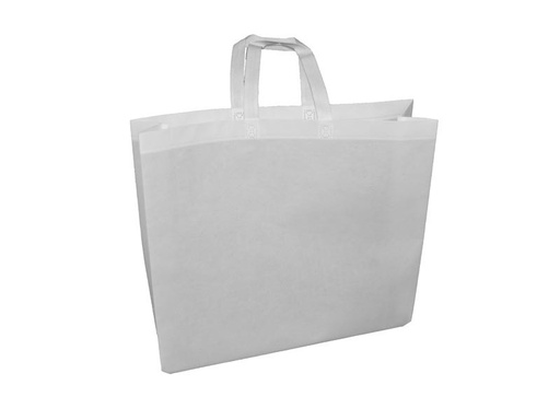 [A010383] Bolsa de Tela 70G Con Asa la rga Color Blanco de 50X40+12cm 25Uds/Paq