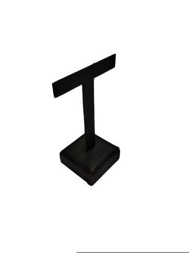 [6019393] Black Leather Earring Display For "T"