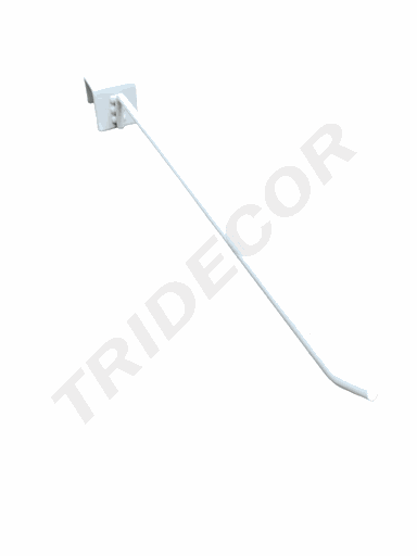 [001506] 白色卡扁管钩 Gancho Blanco para Tubo Rectangular 6mm 25cm 200/caja