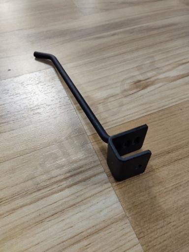 [001710] Gancho negro para tubo rectangular 25 cm 200/caja