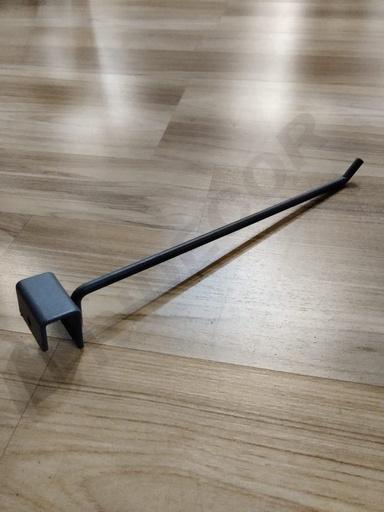 [001045-MG2] Ganchos cinzentos foscos para tubo retangular 25cm 6mm 200 unidades/caixa