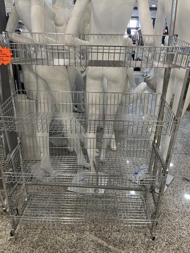 [033079] Ou Cesta de Metal Cromado 4 Níveis