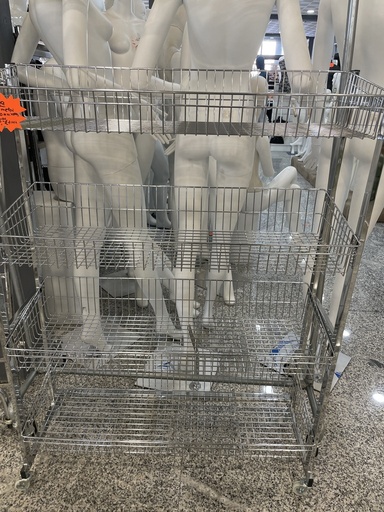 [033079] Ou Cesta de Metal Cromado 4 Níveis