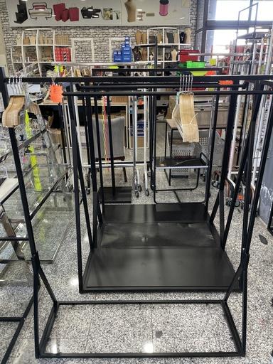 [038293] Appendiabiti con tubo quadrato nero