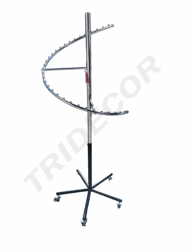 [038305] 38mm Tube Coat Rack with "S" Shape 70x150cm