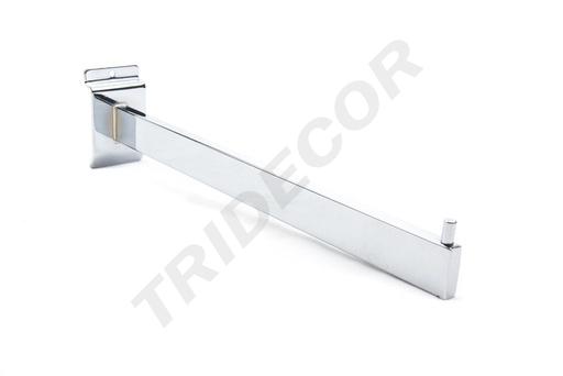 [002376] Colgador Rectangular Con 1 Clavo Para Panel De lama 40Cm