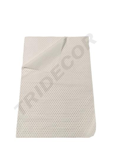 [014917PL] Papel de Seda com Fundo Branco e Ponto Prateado 100/Pct 62X86cm