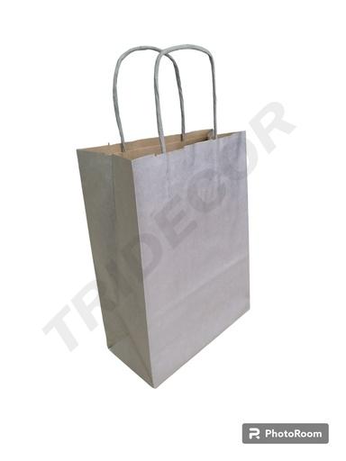 [8436557056641] Bolsa Kraft Plata Xs 18+8X24 450/caja 25/Pq