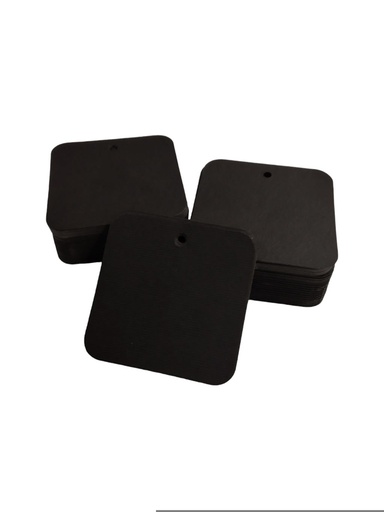 [6014029] Black Square Price Tags 5x5cm 100 units