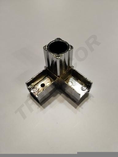 [006081] 方管 3个方向电镀内插接头 Union de Tubo Cuadrado Con 3 Direccion Cromado Tubo 25X25mm 