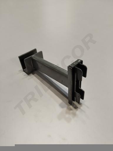 [002056] Soporte de Barra Rectangular Gris para Cremallera 10 cm
