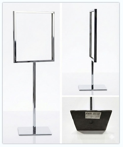 [009776] Marco Cromado Con Base 28*20