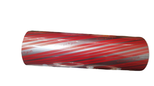 [014177] Papel de Regalo ¨Espero Que Te Guste¨ Rojo Y Plata 31cm