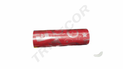 [014177] Papel De Regalo Estampado Navideño Rojo Y Plata 31 cm