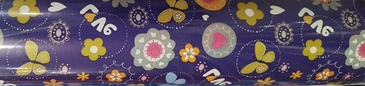 [014176] Bobina De Papel De Regalo Fondo Morado 62 cm