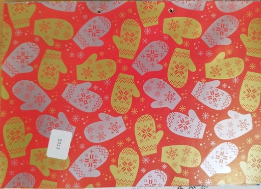 [014176] Papel de Regalo Motivo Guantes Navidad 62 cm 4 kg