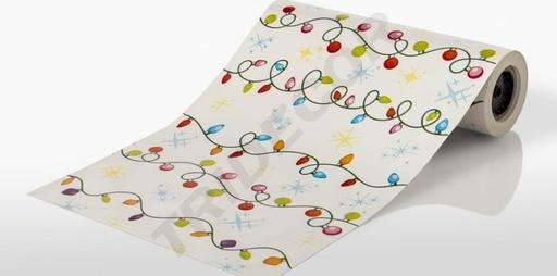 [014177] Papel de regalo rojo con líneas doradas