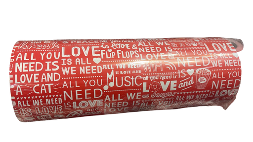 [014177] Papel de Regalo Rojo Love 31 Cm 2Kg