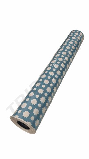 [014176] Papel De Regalo Fondo Azul Y Estrellas Blancas 62 cm